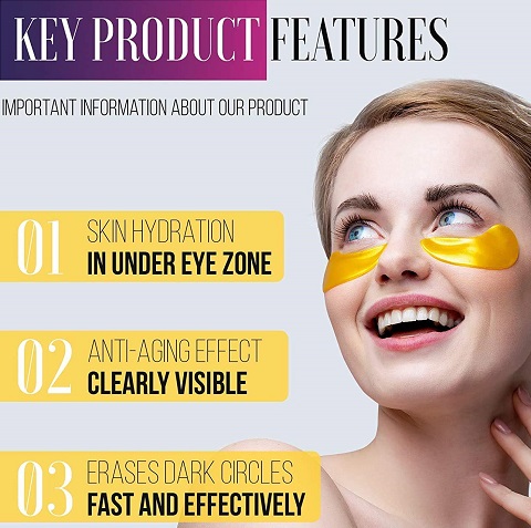 24K Gold Collagen Eye Mask - Anti-aging And Eye Bags Reduction