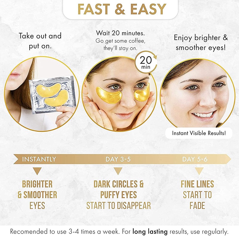 24K Gold Collagen Eye Mask - Anti-aging And Eye Bags Reduction