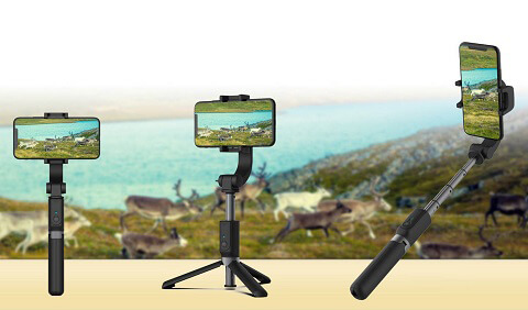 3-In-1 Gimbal Camera Stabilizer For Phone - iPhone And Android