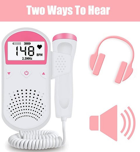 Baby Fetal Doppler - Heartbeat Rate Monitor with LCD Display And Speaker