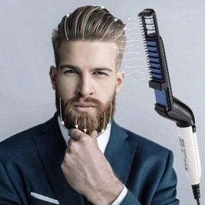 Beard Straightener Hot Relaxer Comb - Heated Mustache Brush