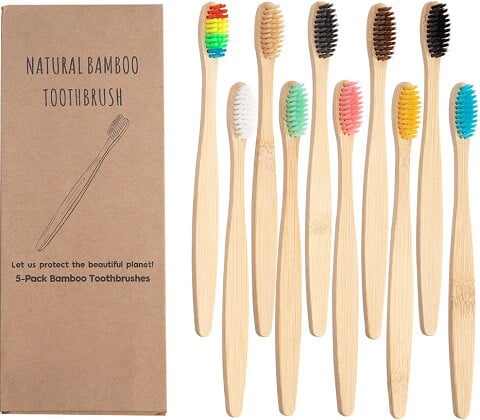 Biodegradable Eco-Friendly Natural Bamboo Toothbrush - Soft Bristle