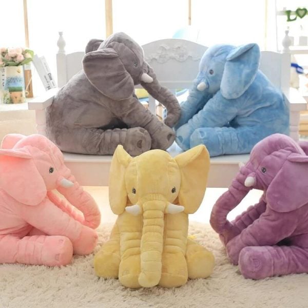 Elephant Stuffed Animal - Infant Soft Cuddly Plush Toy & Baby Cuddle Doll Pillow - Image 2