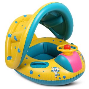Baby Kids Swim Float With Sunshade Canopy