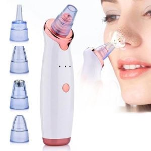Blackhead On Nose Remover - Comedone Removal Extractor Tool & Pore Vacuum Suction Kit