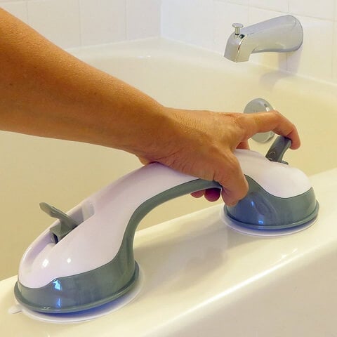 Shower Bathroom Suction Cup Safety Grab Bars For Elderly And Handicap