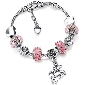 Crystal Charm Unicorn Bracelet