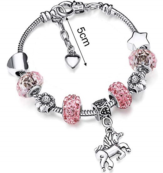 Crystal Charm Unicorn Bracelet