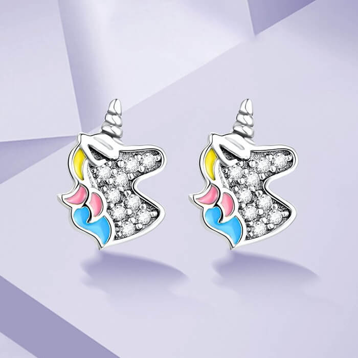 Crystal Rainbow Flying Unicorn Jewelry