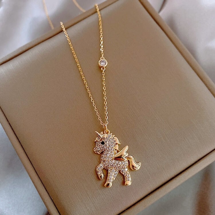 Golden Flying Unicorn Jewelry