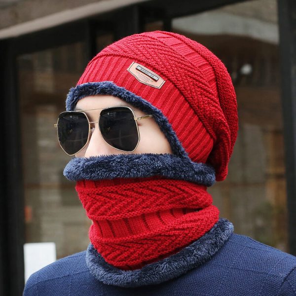 Unisex Knitted Beanie Hat And Neck Warmer - Image 5