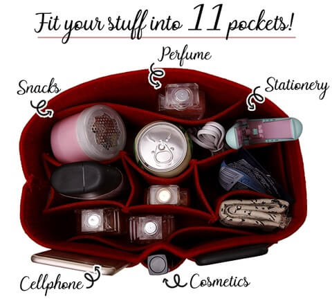 Multi-Pocket Purse Insert Organizer