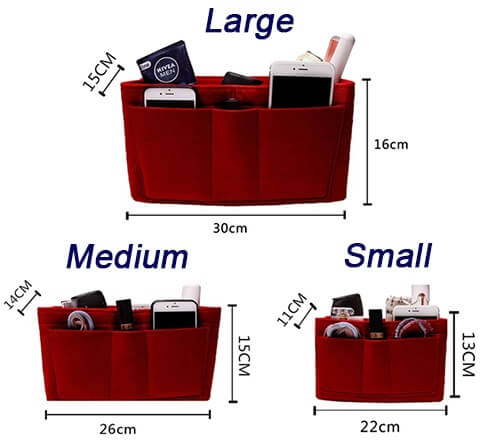 Multi-Pocket Purse Insert Organizer