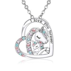 Magical Heart Pendant Unicorn Jewelry