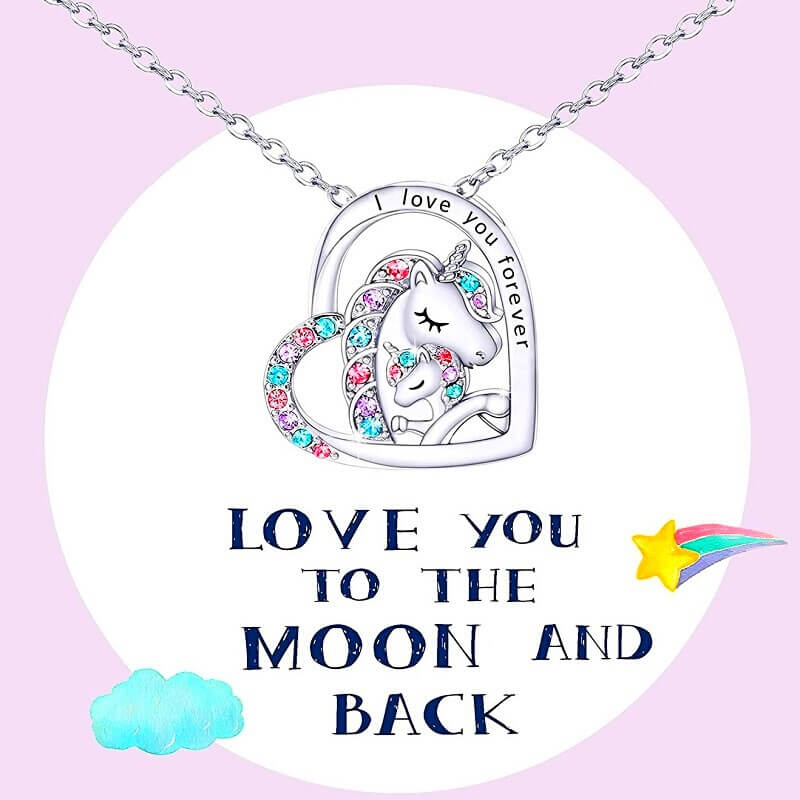 Magical Heart Pendant Unicorn Jewelry