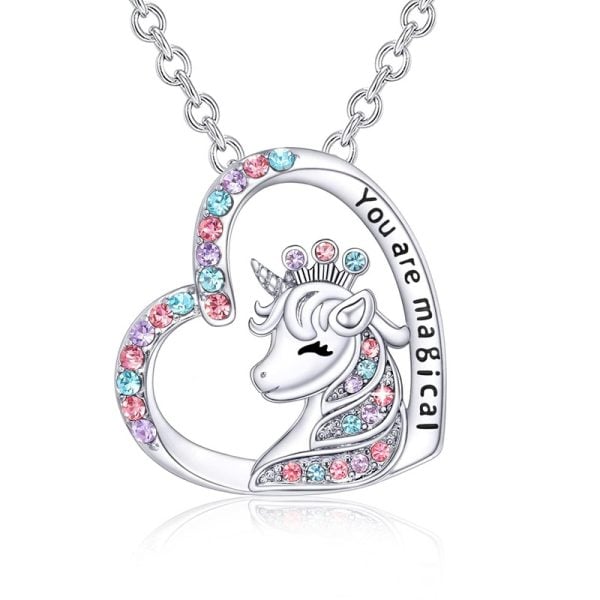 Magical Heart Pendant Unicorn Jewelry - Image 2