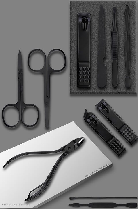 Manicure Pedicure Kit For Men And Women - 18 Pcs Nail Clipper Grooming Tool Set