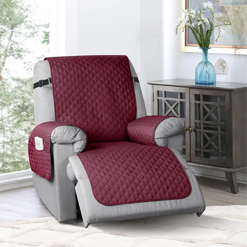 Recliner Chair Covers - Sofa Seat And Arm Covers With Pockets