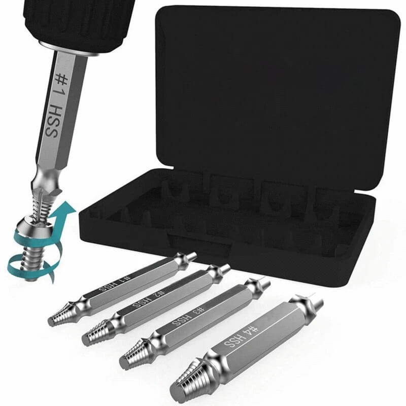 Set Of 4 Damaged Screw Extractor