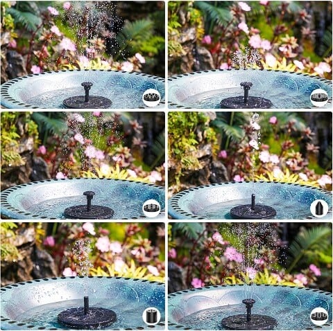 Solar Powered Bird Bath Water Fountain Pump - Garden And Pond