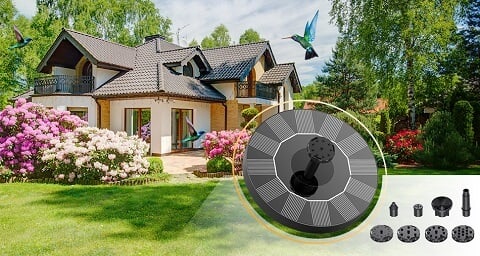 Solar Powered Bird Bath Water Fountain Pump - Garden And Pond