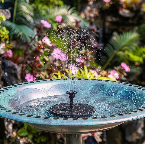 Solar Powered Bird Bath Water Fountain Pump - Garden And Pond