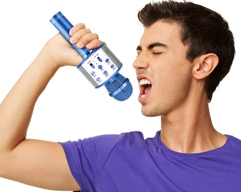 Karaoke Speaker With Microphone - Bluetooth & Wireless Singing Machine Mic