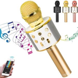 Karaoke Speaker With Microphone - Bluetooth & Wireless Singing Machine Mic